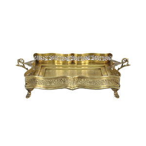 Wholesale Manufacture Metal <b>Tray</b> Luxury Design Gold Color <b>Tea</b> Serving <b>Tray</b> Use for Kitchen and Tabletop in Bulk - Product Image 1