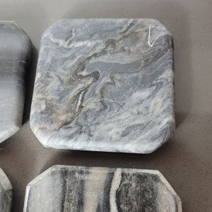 Posavasos cuadrado de piedra gris mármol Vintage - Product Image 2