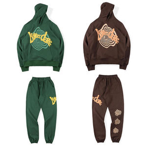 Ronpex International 100% Cotton Two-Piece Set Full Length Breathable <b>Lightweight</b> Men's <b>Hoodie</b> Sweatpants Jogger Sets Tracksuits - Product Image 1