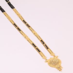 Gold Plated Mangalsutra Pendant Traditional <b>Wedding</b> & <b>Gift</b> Season Women's Adjustable Brass Chapado En Oro Oro Laminado - Product Image 2