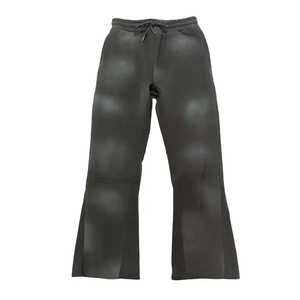 High Quality 100% Cotton Canvas Rhinestone Sweatpants Breathable Eco-Friendly Lightweight Casual Mid Waist Straight Pattern Hot - Product Image 1