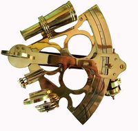 Sextant nautique marin en laiton de 8 "| Instrument d'artisanat en métal à collectionner Astrolabe maritime pour la navigation des navires et la décoration nautique