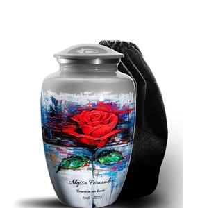 Urnas Personalizadas para Cenizas Humanas Urna de Cremación de Flores Funeral para Cenizas para Mujer Hombre Urna Decorativa de Rosas de Gran Tamaño Personalizado - Product Image 4