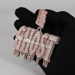 จี้ใหม่พราวที่สร้างขึ้นใน14KT สีโรสโกลด์ประดับด้วยเพชรที่งามตามเหลี่ยมและเจียระไนในห้องปฏิบัติการ - Product Image 6