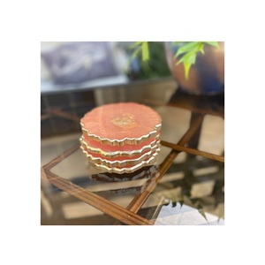 Vente en gros de sous-verres élégants en résine pour la décoration de table ARTISAN CRAFT, lot de 4 pièces, tapis et tampons au design nouveau - Product Image 1