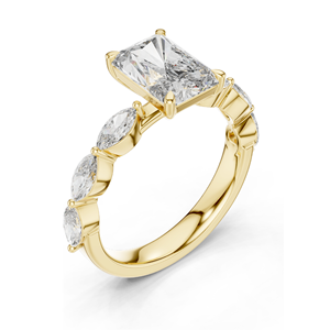 แหวนเพชรแล็บ 2.6 กะรัต สำหรับสุภาพสตรี ความใส VVS-VS สี EF ทอง 18KT, 14KT, 10KT และเงิน 925  ทองชมพู, ทองเหลือง, ทองขาว และมอสซาไนต์ - Product Image 5