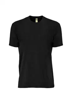 下一级4210男女通用生态性能t恤希瑟黑色衬衫，带标志印花透气t恤，适合大订单