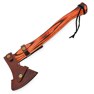 Hacha Tomahawk Industrial de Acero de Damasco de Primera Calidad, Personalizada al por Mayor, Servicio OEM ODM, Mango de Madera, para Campamento al Aire Libre - Product Image 6