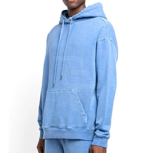 OEM logotipo personalizado con capucha diseño de lavado ácido para los hombres patrón sólido sudaderas con capucha de invierno al por mayor - Product Image 2