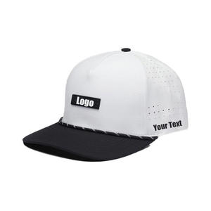 Gorra de Golf de Tela Oxford, Transpirable, con Orificios Cortados con Láser, Impermeable, 5 Paneles, Visera Ligeramente Curvada, Cuerda Personalizada, Estilo Deportivo Unisex, Gorra para el Sol - Product Image 2