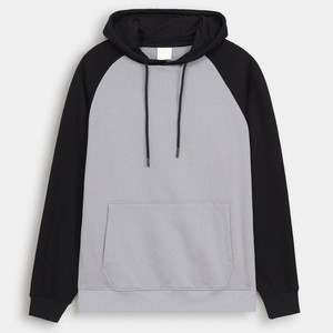 Custom High Quality Heavyweight 100% Cotton <b>Black</b> Hooded Winter Casual Pullover with Digital Printing Pocket Drop Shoulder - Product Image 1