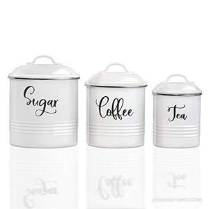 Juego de 2 contenedores de almacenamiento galvanizados Premium con aspecto de diseñador perfecto para cocina de granja rústica y almacenamiento diario - Product Image 6