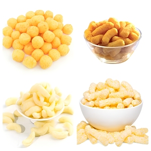 Linea di produzione globale per snack di mais soffiato da 150-500 kg/ora: estrusore per palline di formaggio, spirali, anelli e stelle - Product Image 6