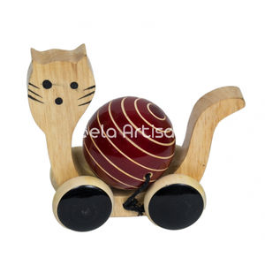 Juguete de Madera Artesanal para Niños Pequeños, Personalizado con Nombre, Madera Natural, Carro de Empuje, Regalo de Cumpleaños - Product Image 6