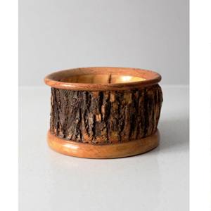Chargeur en bois Plateau d'affichage rond Écorce à effet bois Produit de vente chaud Bol décoratif en bois de manguier avec écorce d'arbre fabriqué en Inde - Product Image 2