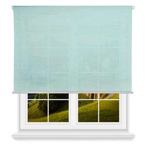 Well Home Plain Translucent <b>Roller</b> <b>Blind</b> - Light <b>Blue</b>, 110 x 175cm (width x length)/Fabric size 107 x 170cm - Product Image 1