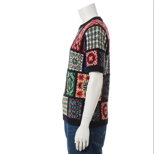 เสื้อยืดคอกลมถักลายปะติด ผ้าคอตตอนผสม สัมผัสนุ่ม สวมใส่สบายๆ ในชีวิตประจำวัน แฟชั่นทันสมัย ส่งออก - Product Image 4