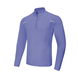 Men's Long-Sleeved Half-Zip Sports Hoodie New Fitness Outdoor Top Running Speed <b>Dryer</b> Sports Suit - Product Image 6
