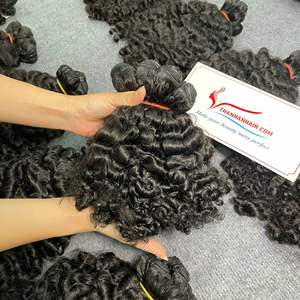 Black Friday Sale Ready Stock 100% Vietnamese Remy Virgin Human Hair <b>Extensions</b> Flash Sale Black Steam Burmese <b>Curly</b> Weft Hair - Product Image 6
