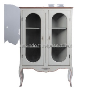 Armoire pour enfants en bois d'acajou Série 1424 Design minimaliste avec portes en verre transparent - Product Image 2