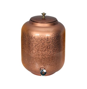 Contenedor de agua Matka de diseño martillado de cobre puro 10 litros - Product Image 5