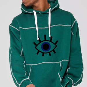 Jersey personalizado de 100% algodón para hombre, conjunto de pantalones de chándal y sudaderas con capucha en relieve de gran tamaño, chándal Unisex para hombre, conjunto de sudaderas con capucha para hombre - Product Image 5