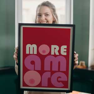 Impresión de arte abstracto More for Love - Product Image 1