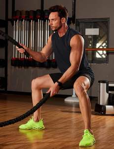 Camiseta sin mangas de algodón transpirable ligera para hombre, camiseta de entrenamiento de gimnasio que absorbe la humedad, camisas sin mangas de punto informales de verano - Product Image 1