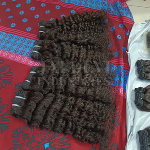 Extensions de cheveux vierges Remy crus indiens 100% humains de haute qualité vague naturelle lâche vague profonde Double pour la trame de Machine - Product Image 4