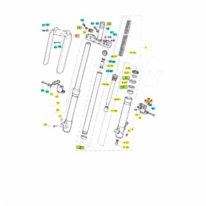 Resorte de Horquilla Original Yamaha 2GV231410000 para Virago 535 88-01, Otras Piezas de Suspensión para Motocicletas - Product Image 2
