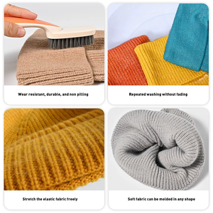 Gorros de Punto Acrílicos al por Mayor para Invierno, Color Sólido, Personalizables, Cálidos y Cómodos para Clima Frío, con Diseños de Puntos, Personajes y Frutas, Ideales para Viajes - Product Image 6