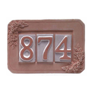 Portanumero in Terracotta 3 Posti Cm. 24x16 - Product Image 1