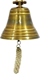Campana Náutica de Latón de 5 Pulgadas - Campanas Náuticas para Decoración de Cuarto de Bebé (7 Pulgadas Roja) Decoración Marítima para el Hogar - Product Image 2