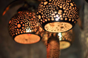 Vente chaude Lampe de lit décorative en coquilles de noix de coco Lampe de noix de coco écologique pour la décoration Lampe d'étude Prix bon marché - Product Image 4