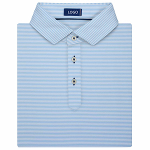 Logo personnalisé Luxe 88% Polyester 12% Spandex Haute Qualité Sublimation Rayé Sport Golf Wear Corporate Men t Shirt Golf Shirt - Product Image 2