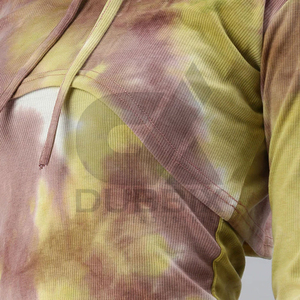 Nueva llegada al por mayor de alta calidad con logotipo personalizado mujeres Crop Top 2025 Material polar mujeres Crop Top transpirable con capucha - Product Image 4