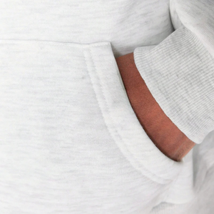 Meilleure qualité mode français éponge coton Polyester sans ficelle solide Normal régulier blanc plaine surdimensionné unisexe hommes sweats à capuche - Product Image 3