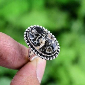 925 Sterling Silver Oval Cut Agate Gemstone Handmade Engagement Wedding <b>Ring</b> Prong Setting Trendy Unisex Fine Jewelry Certified - Product Image 3