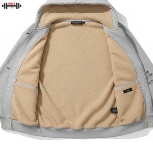 Meilleur prix pulls à capuche doublés pour hommes 100% coton polaire coupe-vent respirant hiver vêtements confortables teints en plaine - Product Image 6