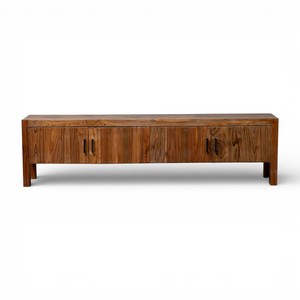 Custom Midcentury Modern <b>Long</b> 4-Door Solid Teak Wood <b>TV</b> <b>Stand</b> 72" Media Console 65" <b>TVs</b> Living Room Bedroom Furniture - Product Image 6
