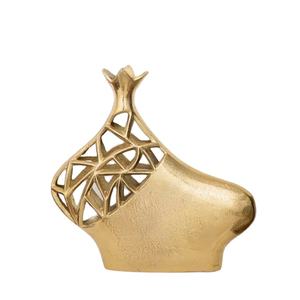 แจกันดอกไม้ทำจากโลหะสีผสมเข้ากันดีที่สุด,แจกันและแจกันดอกไม้ดีไซน์แฮนด์เมดสำหรับตกแต่งบ้านสีเขียว - Product Image 1