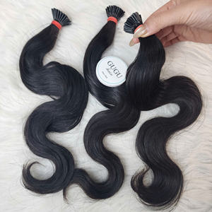 Extensions de cheveux humains en mèches vierges Body Wave, extensions de cheveux I-Tip, vente en gros bon marché, cheveux bruts 100% pour femmes - Product Image 4