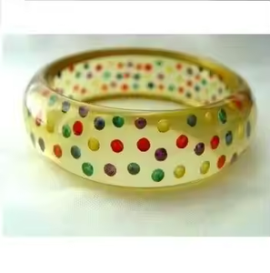 Brazaletes de Resina Ecológicos Pintados a Mano de Moda para Fiestas de Boda, Color y Forma Personalizados de un Fabricante Indio al Mejor Precio - Product Image 2