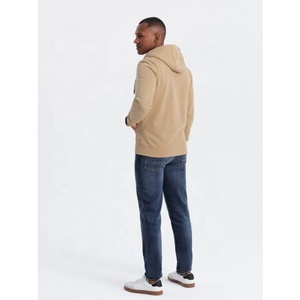 Sweat-shirt à capuche en coton épais surdimensionné pour homme, service OEM, personnalisé, avec poche, logo en relief, polaire de haute qualité - Product Image 5