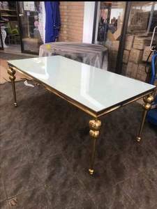 DreamLike Factory Modern Home Stainless Steel Gold Frame Dinning <b>Table</b> Set Furniture Luxury Dining <b>Table</b> Wedding <b>Table</b> - Product Image 2