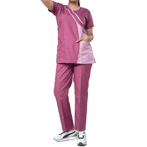 Uniforme de Hospital de Enfermería Médica de la mejor calidad para mujer, Unisex, índigo, cuello en V, manga corta, conjuntos de uniformes médicos, traje sanitario clínico - Product Image 1