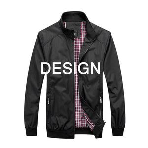 Blouson aviateur à la mode pour hommes Blouson ras du cou en polyester de couleur unie avec poches à la main pour hommes de l'usine du Bangladesh - Product Image 3