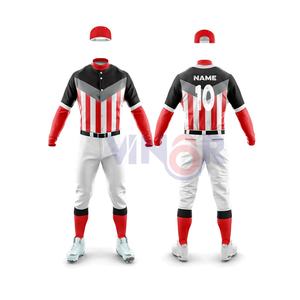 Nuevo modelo de uniformes de béisbol sublimados a precio de fábrica, servicio OEM, diseño personalizado de moda y uniforme de béisbol de tamaño personalizado - Product Image 1