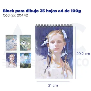 Sketchbook rilegato a spirale 35 A4 fogli 100g carta 100% per disegno a matita Logo stampato per promozioni