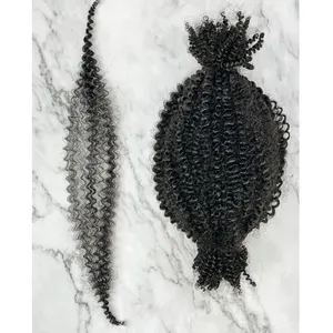 100% tóc con người Bohemian Boho Crochet locs phần mở rộng tóc với xoăn kết thúc